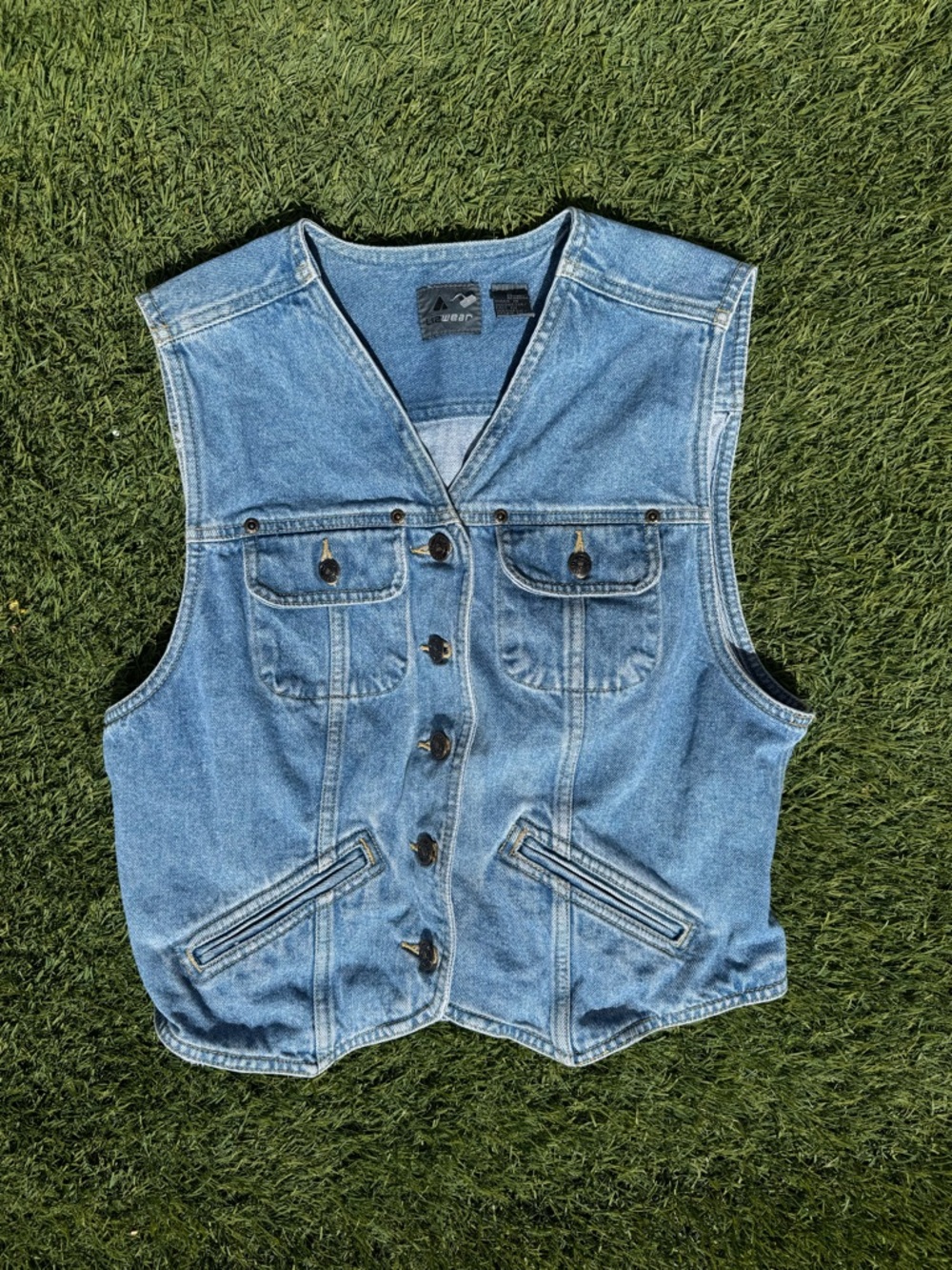 Vintage Liz Wear Denim Vest Medium